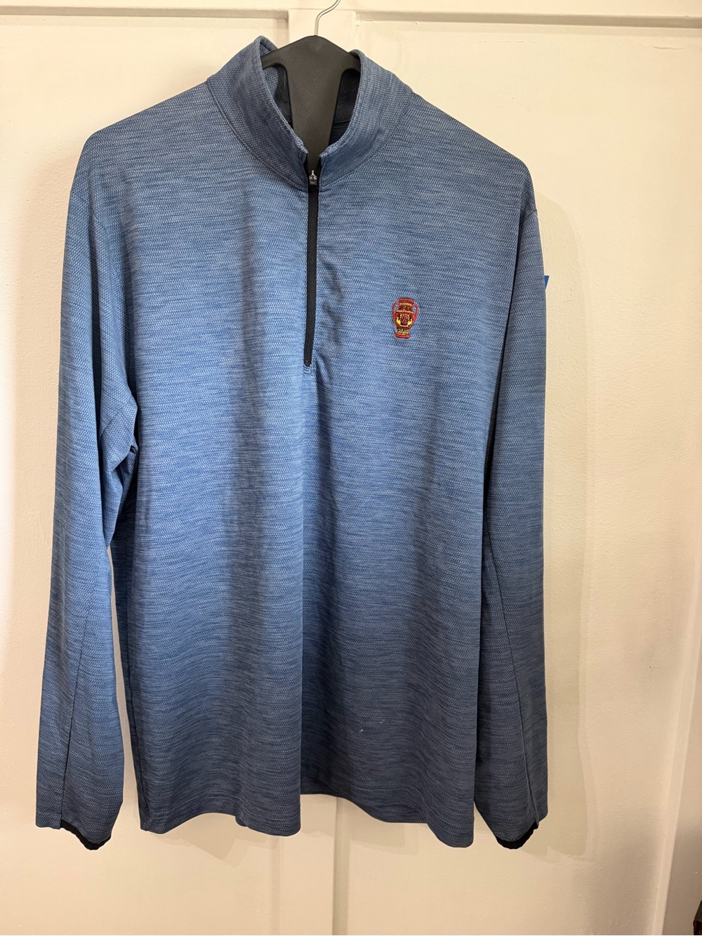 Men's Blue Quarter-Zip Performance Shirt